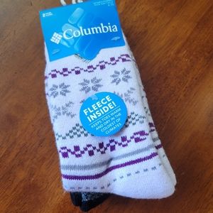 Columbia Fleece Fuzzy Socks 2 Pack NWT